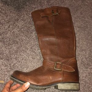 Brown authentic leather boot